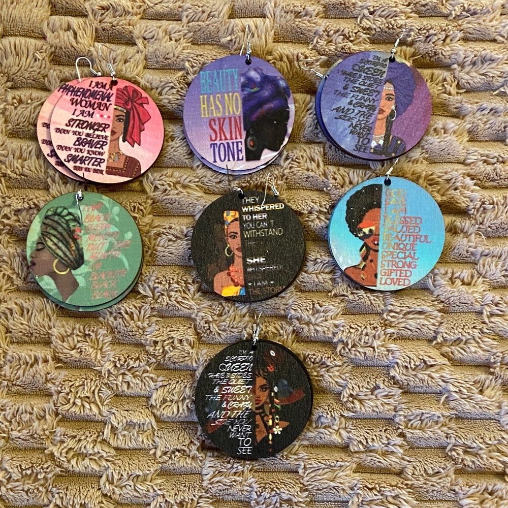 Colorful Inspirational Earrings Set